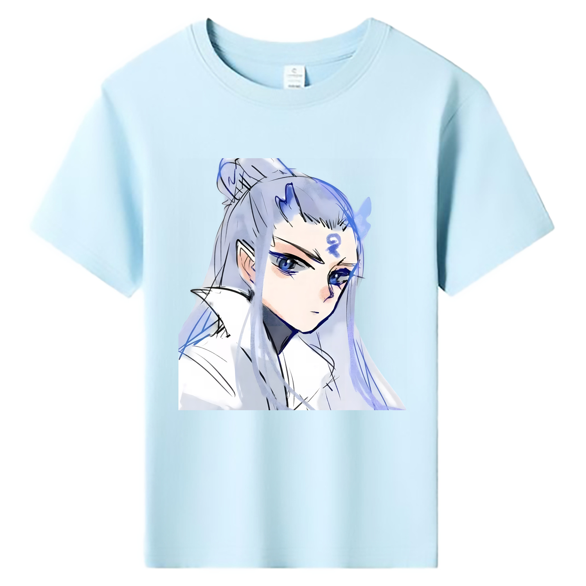 （画像用） Ne Zha 2 ナタ 魔童の大暴れ 綿100％キッズTシャツ（フロントプリント）